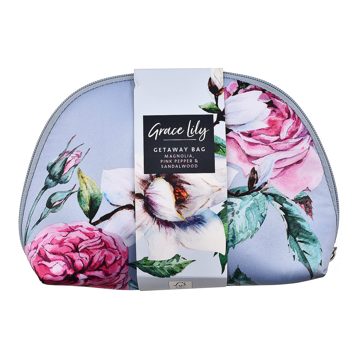 Grace Lily: Magnolia, Pink Pepper, and Sandalwood Getaway Bag (Shower cream 100ml, Hand lotion 30ml, and Body lotion 50ml and Shower Puff) 7372939 8