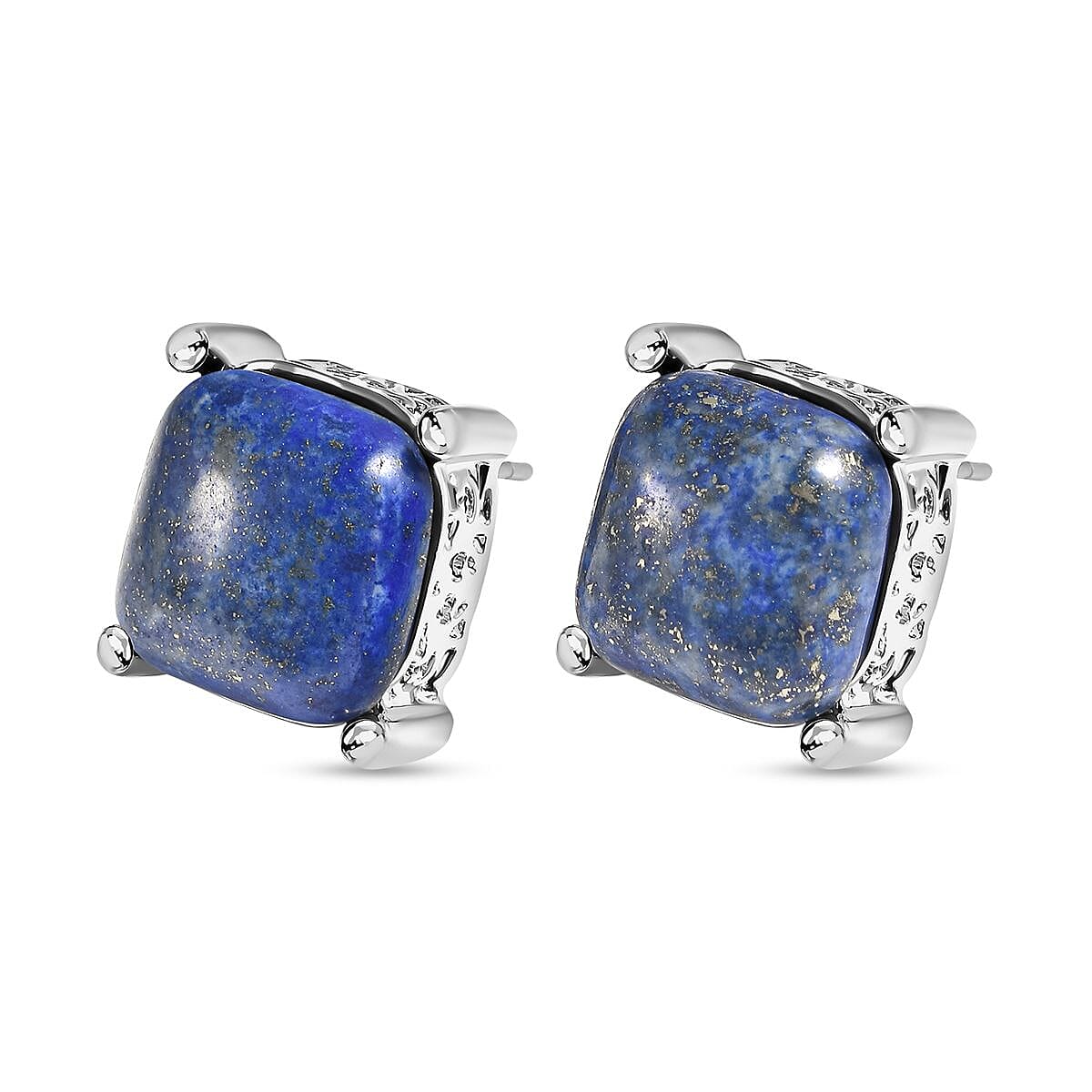 2 Ct. Lapis Lazuli Solitaire Stud Earrings in Silver Tone 7597506 3
