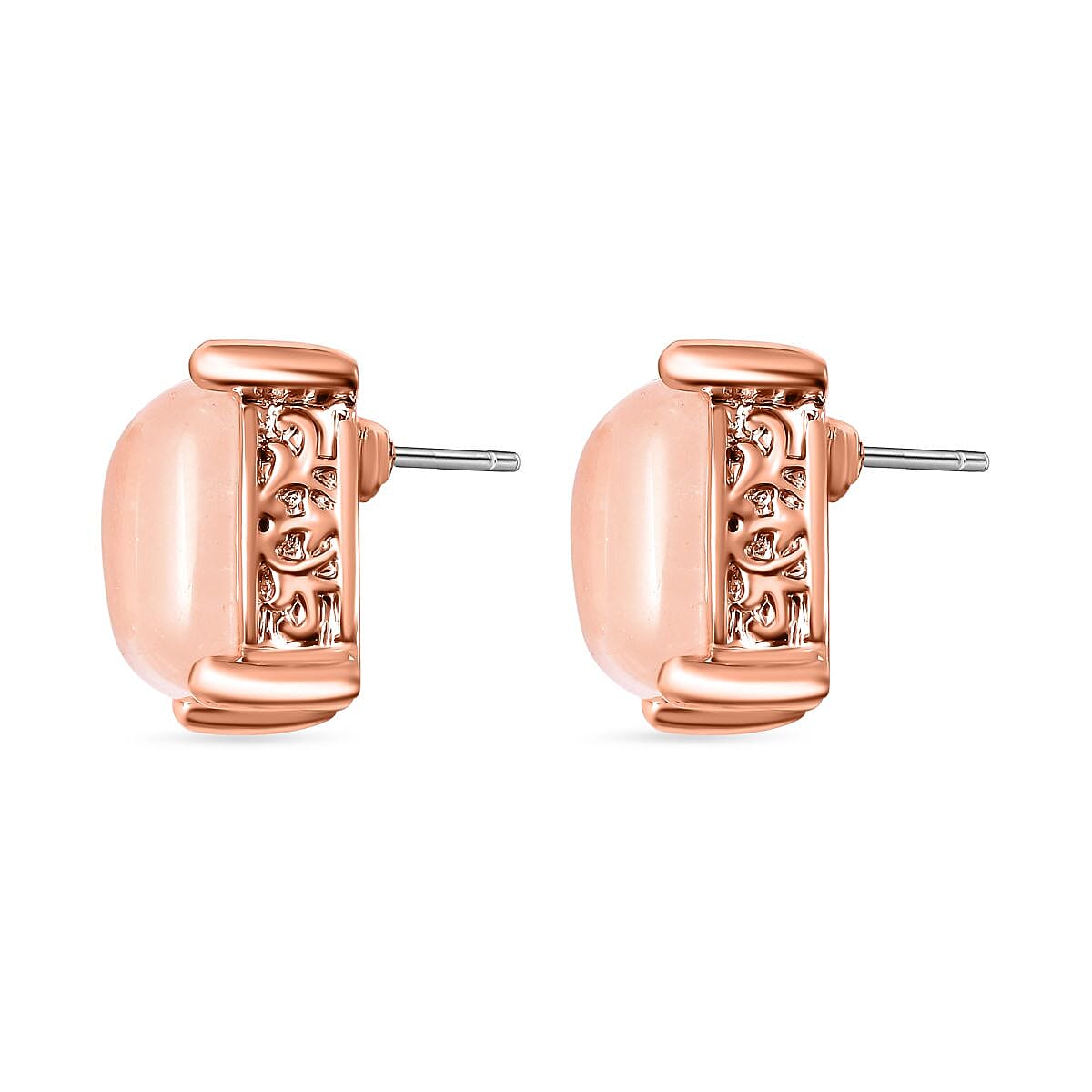 2 Ct. Rose Quartz Solitaire Stud Earrings in Yellow Gold Tone 7597494 3