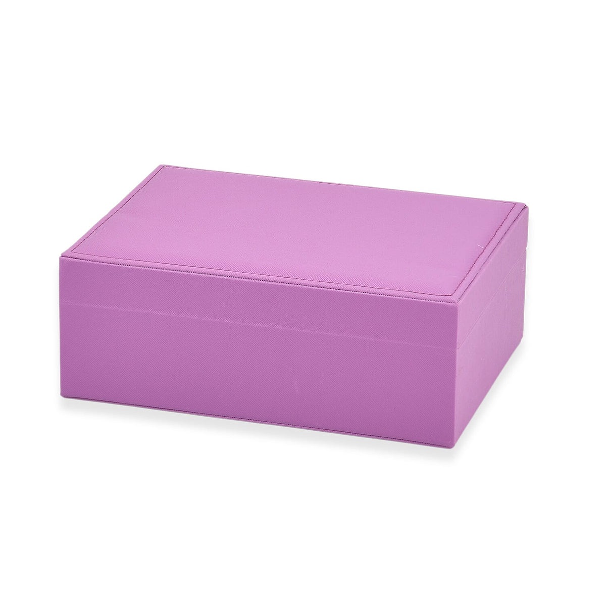 2 Layers Jewellery Box, Elegant Jewellery Organiser With Lock And Key - Purple V32721401 4