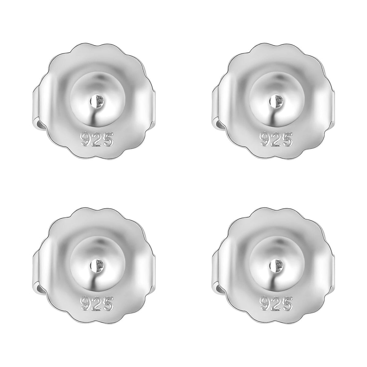 2 Pairs of Super Earring Backs in Sterling Silver Large 9mm Diameter 3242338 0
