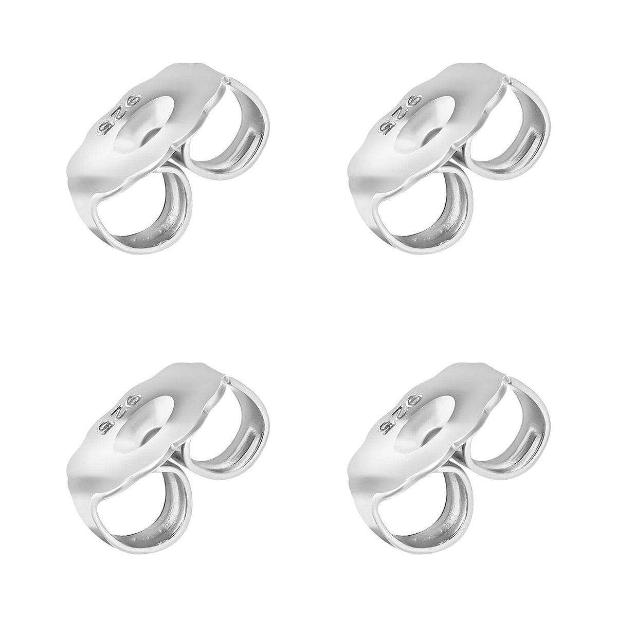 2 Pairs of Super Earring Backs in Sterling Silver Large 9mm Diameter 3242338 2