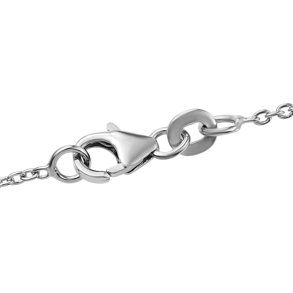 2 Piece Set -  Natural Chrome Diopside,  White Zircon Chain and Cross Pendant in Platinum Overlay Sterling Silver  2.120  Ct.