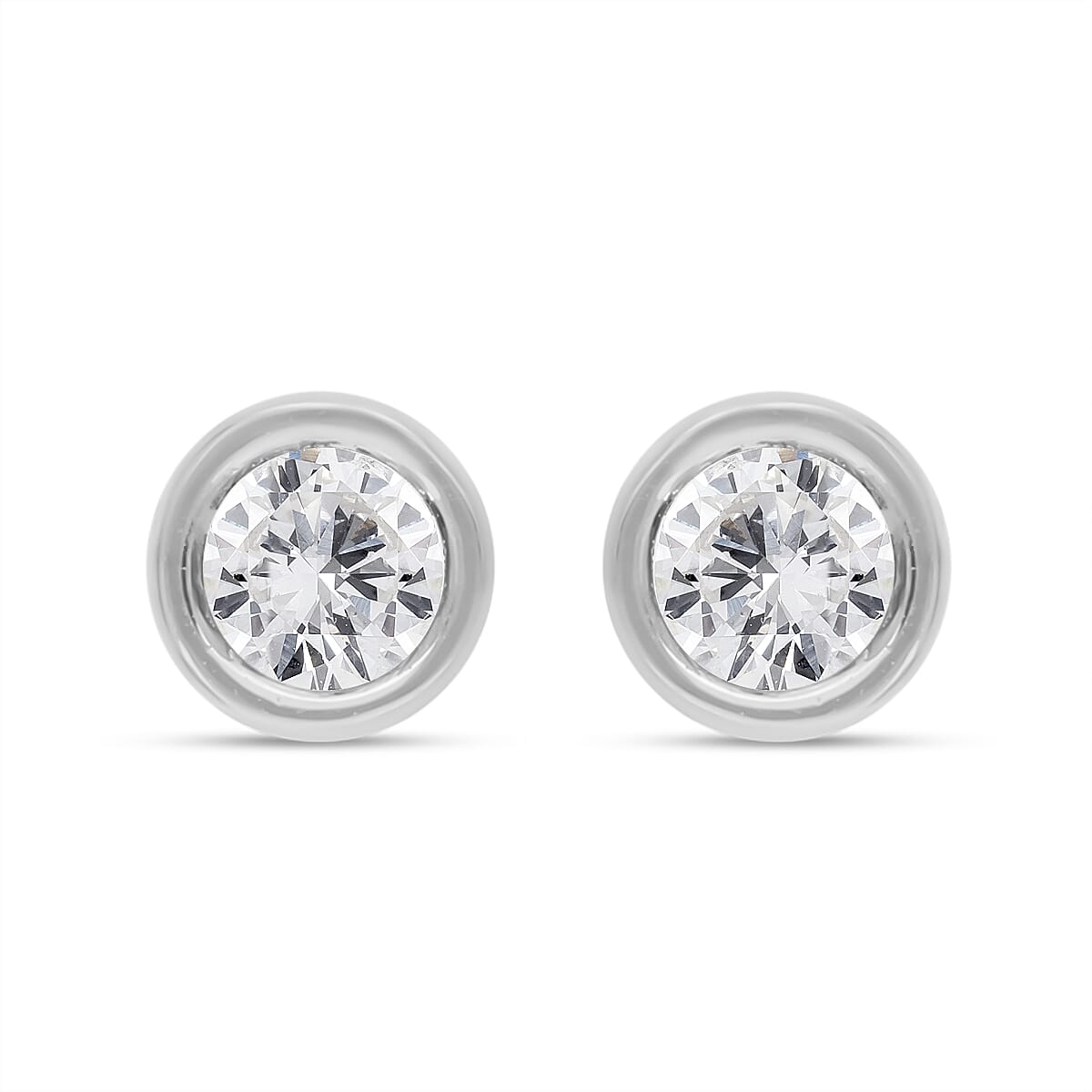 2 Piece Set 0.36 Carat SGL Certified Small Diamonds GH I3 Stud Earrings and Pendant in 9K White Gold 4077284 1