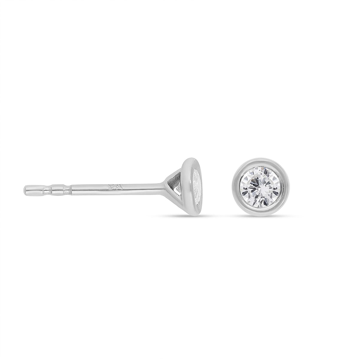 2 Piece Set 0.36 Carat SGL Certified Small Diamonds GH I3 Stud Earrings and Pendant in 9K White Gold 4077284 4