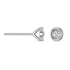2 Piece Set - 9K White Gold SGL Certified Diamond (G-H/I3) Stud Earrings (with Push Back) and Pendant 0.36 Ct.