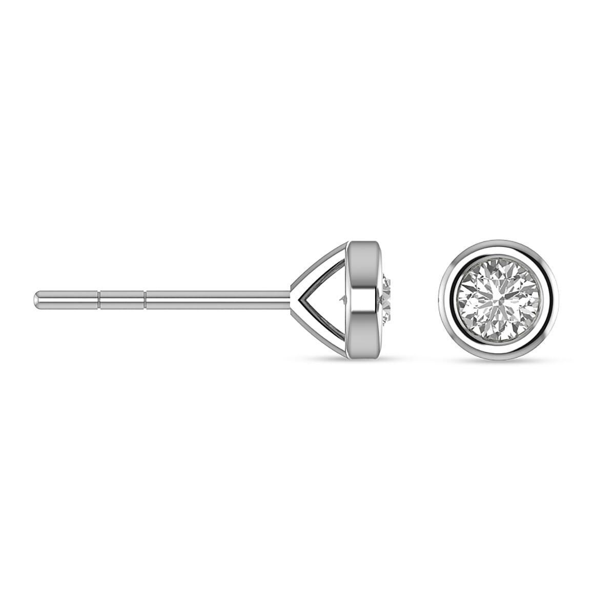 2 Piece Set 0.36 Carat SGL Certified Small Diamonds GH I3 Stud Earrings and Pendant in 9K White Gold 4077284 5