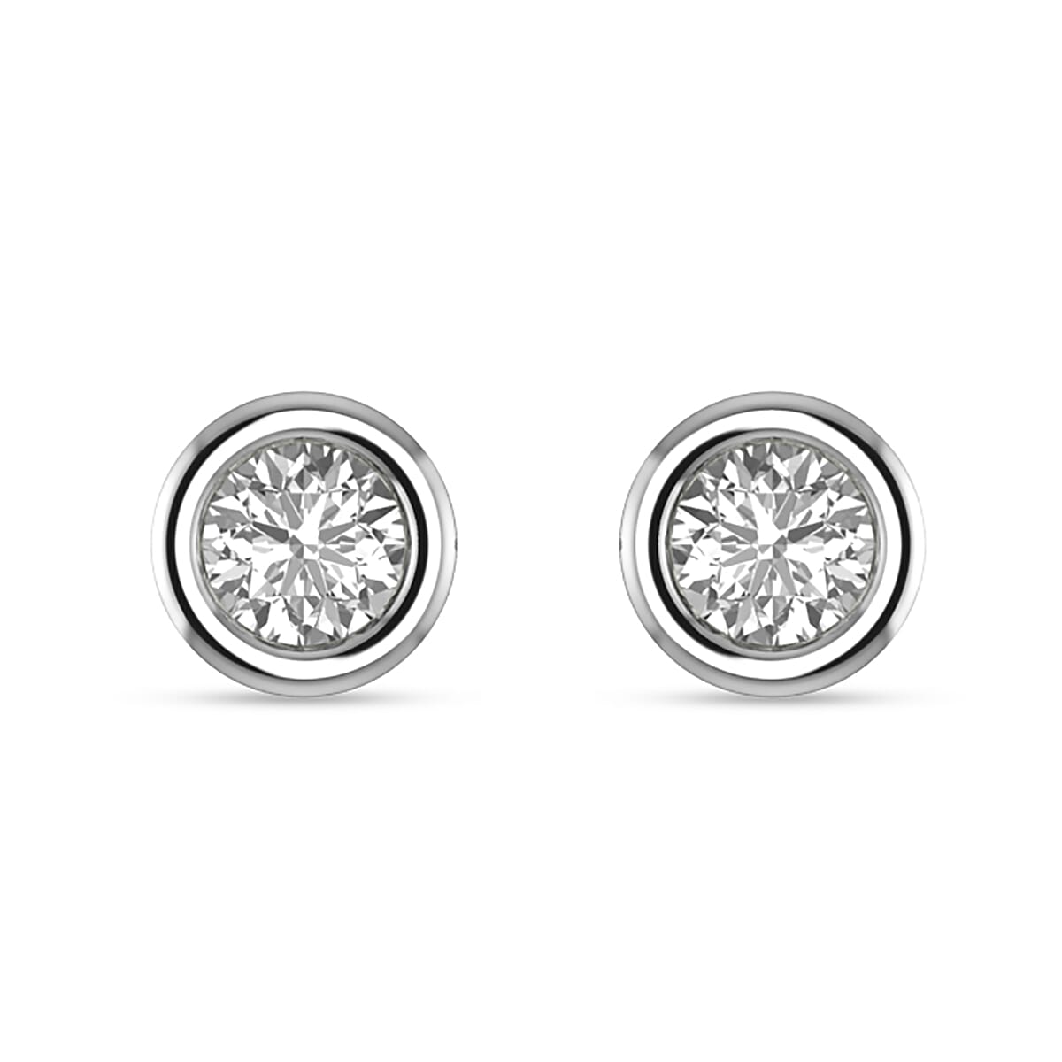 2 Piece Set 0.36 Carat SGL Certified Small Diamonds GH I3 Stud Earrings and Pendant in 9K White Gold 4077284 7