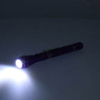 2 Piece Set - 360 Degree Flexible Head 3 LED Magnetic Flashlight (Size 17x2.2 Cm) (4XLR44 Battery Included) - Purple