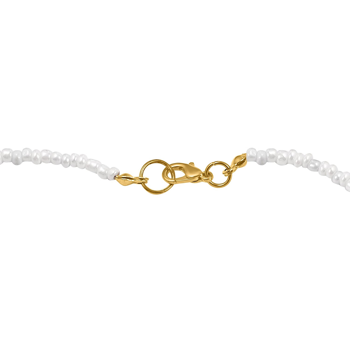 2 Piece Set - 5 Carat White Shell Pearl, Multi Gemstones Earrings and Necklace Size 22 in Gold Tone 3842094 4