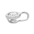 2 Piece Set - 9K White Gold SGL Certified White Diamond Earring with Push Back & Pendant 0.36 Ct