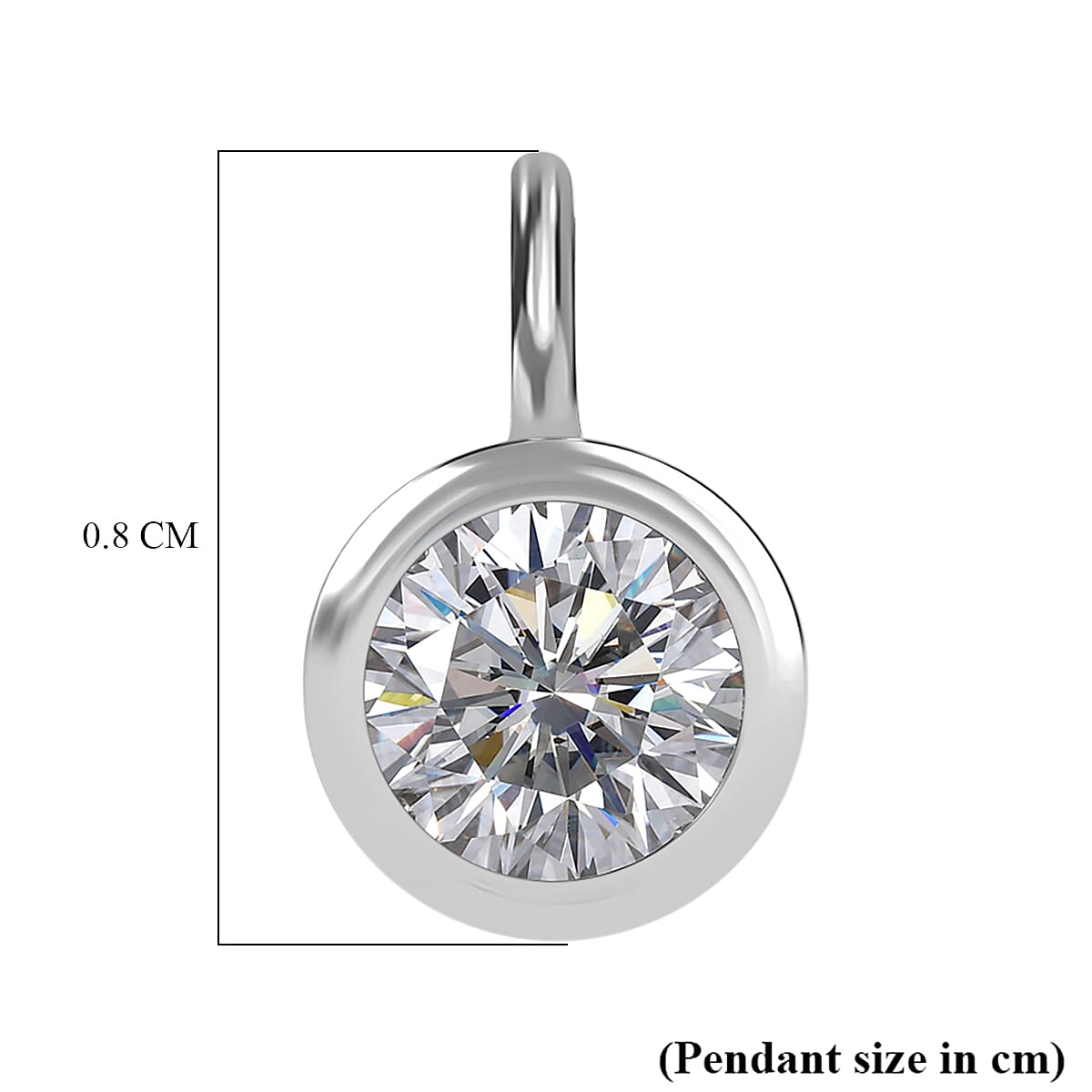 2 Piece Set - White Diamond Earring with Push Back and Pendant in 9K White Gold SGL Certified 4324330 4