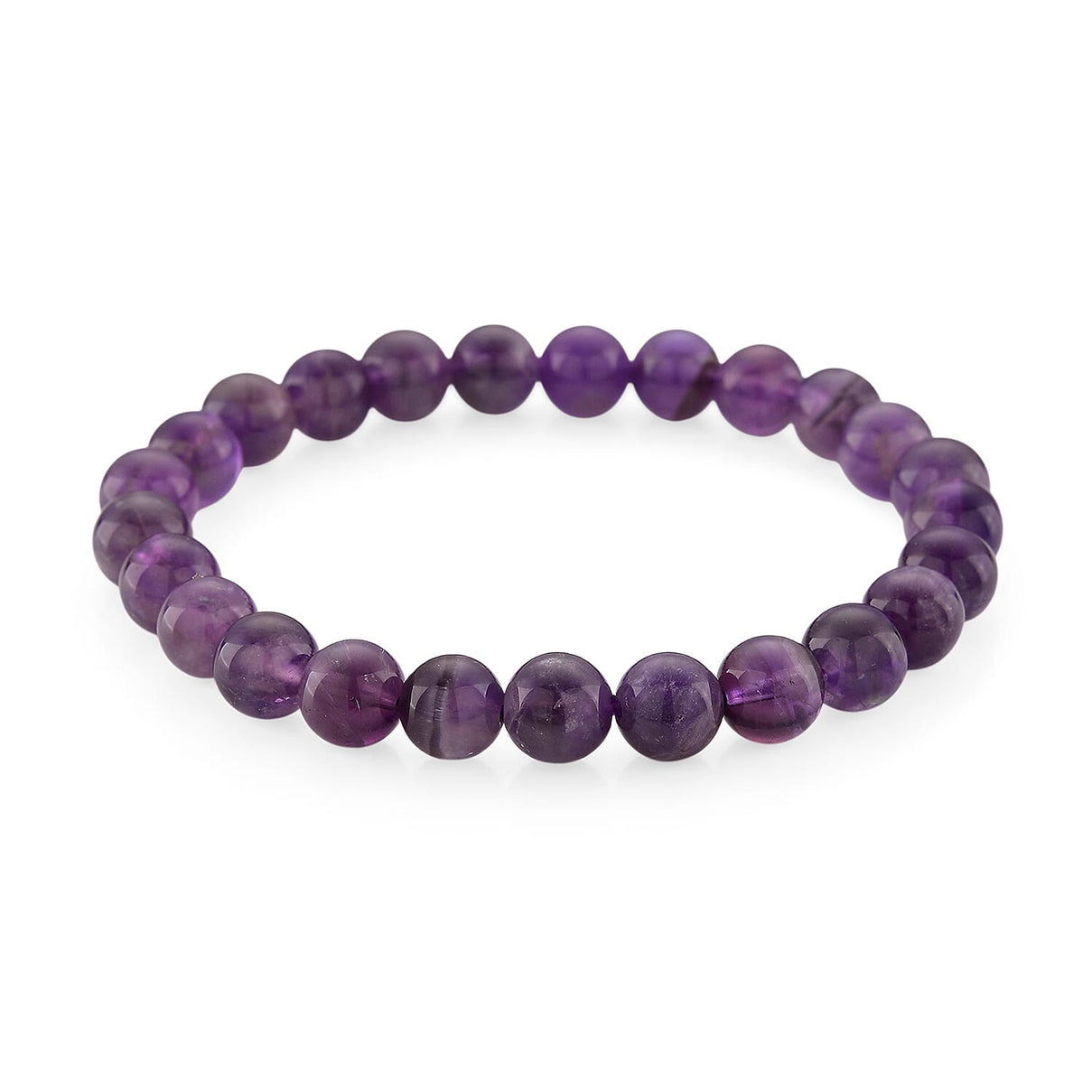 2 Piece Set - Zambian Amethyst Bracelet (Strechable) &amp; Gemstone Tree in Rose Gold Plated 290.00 Ct. 4421680 3