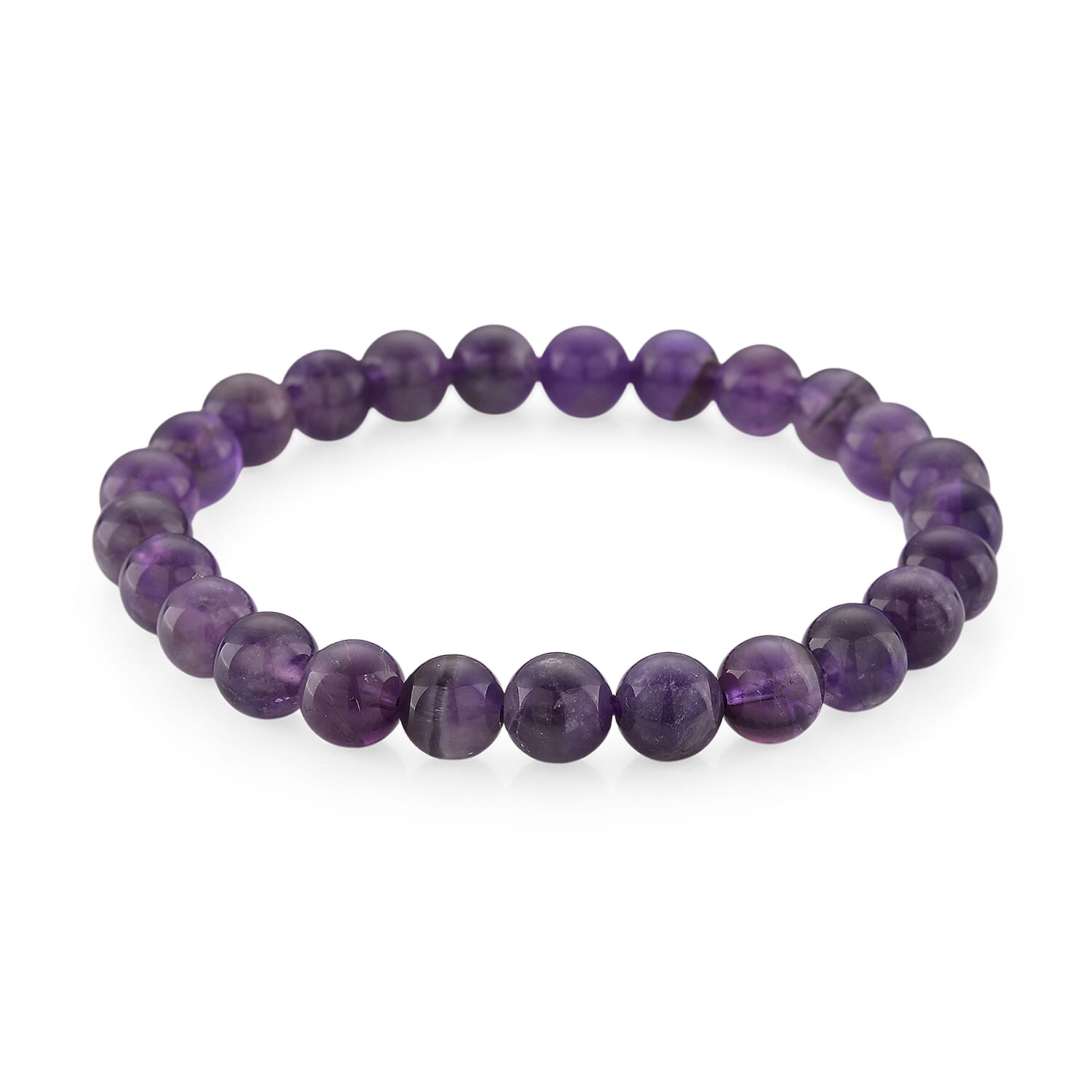 2 Piece Set - Zambian Amethyst Bracelet (Strechable) &amp; Gemstone Tree in Rose Gold Plated 290.00 Ct. 4421680 3