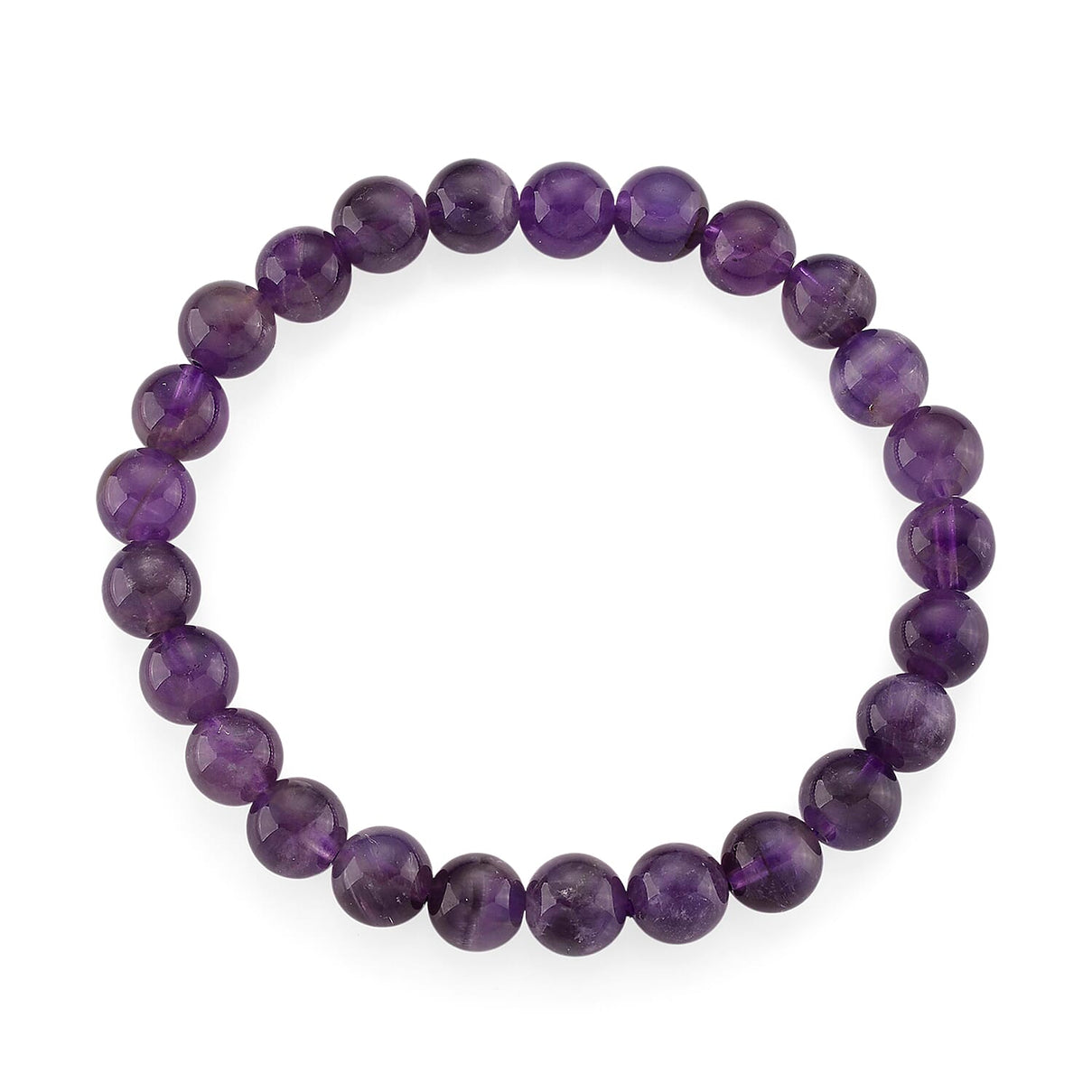 2 Piece Set - Zambian Amethyst Bracelet (Strechable) &amp; Gemstone Tree in Rose Gold Plated 290.00 Ct. 4421680 4