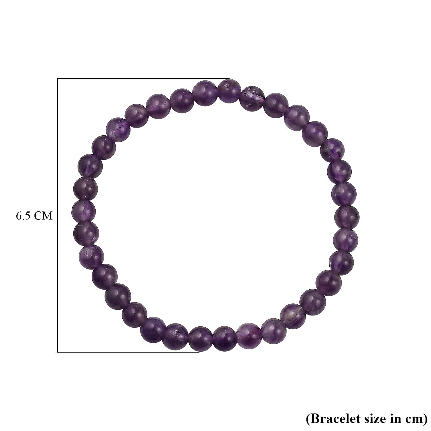 2 Piece Set - Amethyst Stretchable Beads Bracelet (Size - 7.5) 68.400 Ct 4223678 7