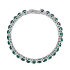 2 Piece Set - Austrian Green Crystal Bracelet (Size 7.5) & Bracelet Buddy 70.00 Ct.