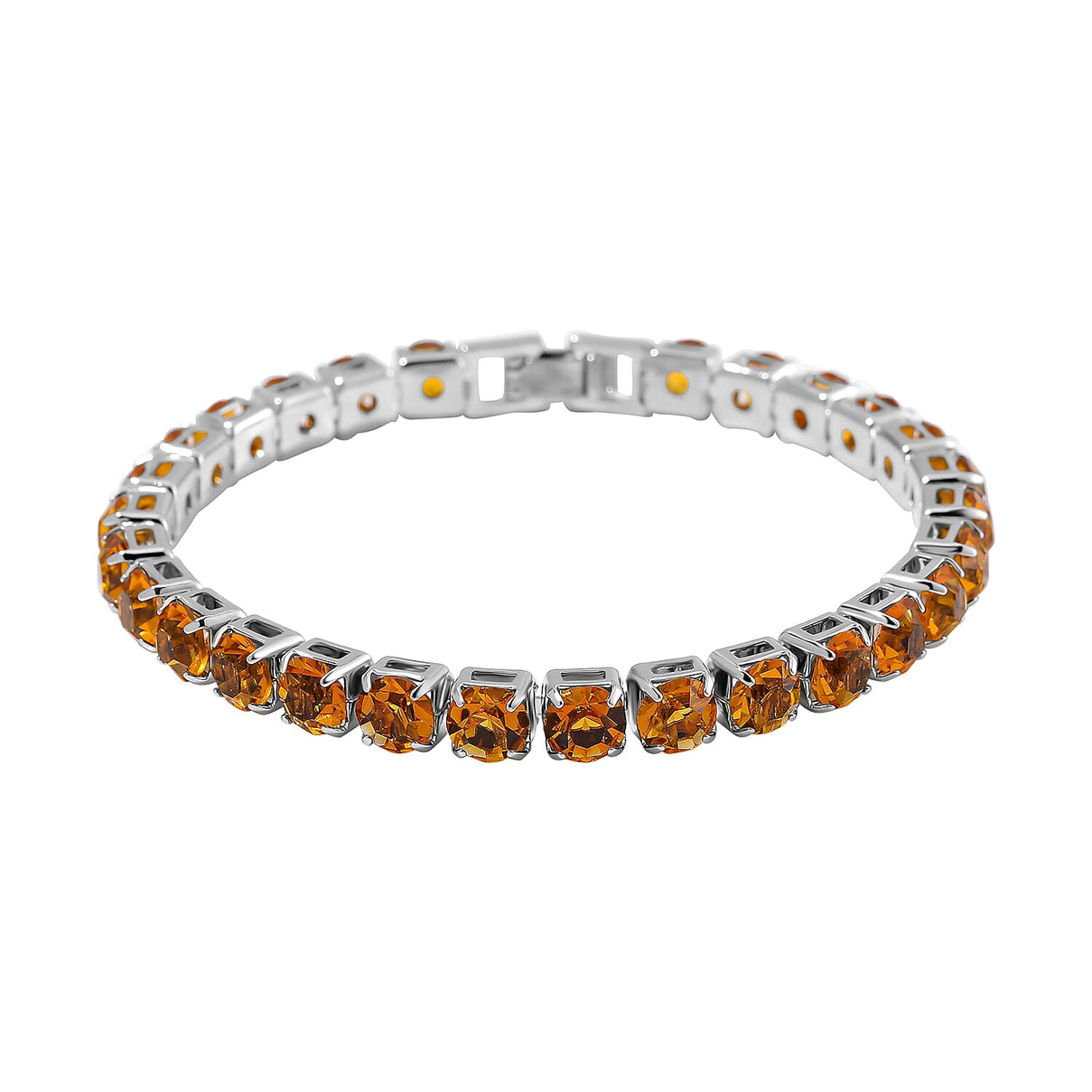 2 Piece Set - Austrian Yellow Crystal Bracelet (Size 7.5) &amp; Bracelet Buddy 70.00 Ct. V32489317 5