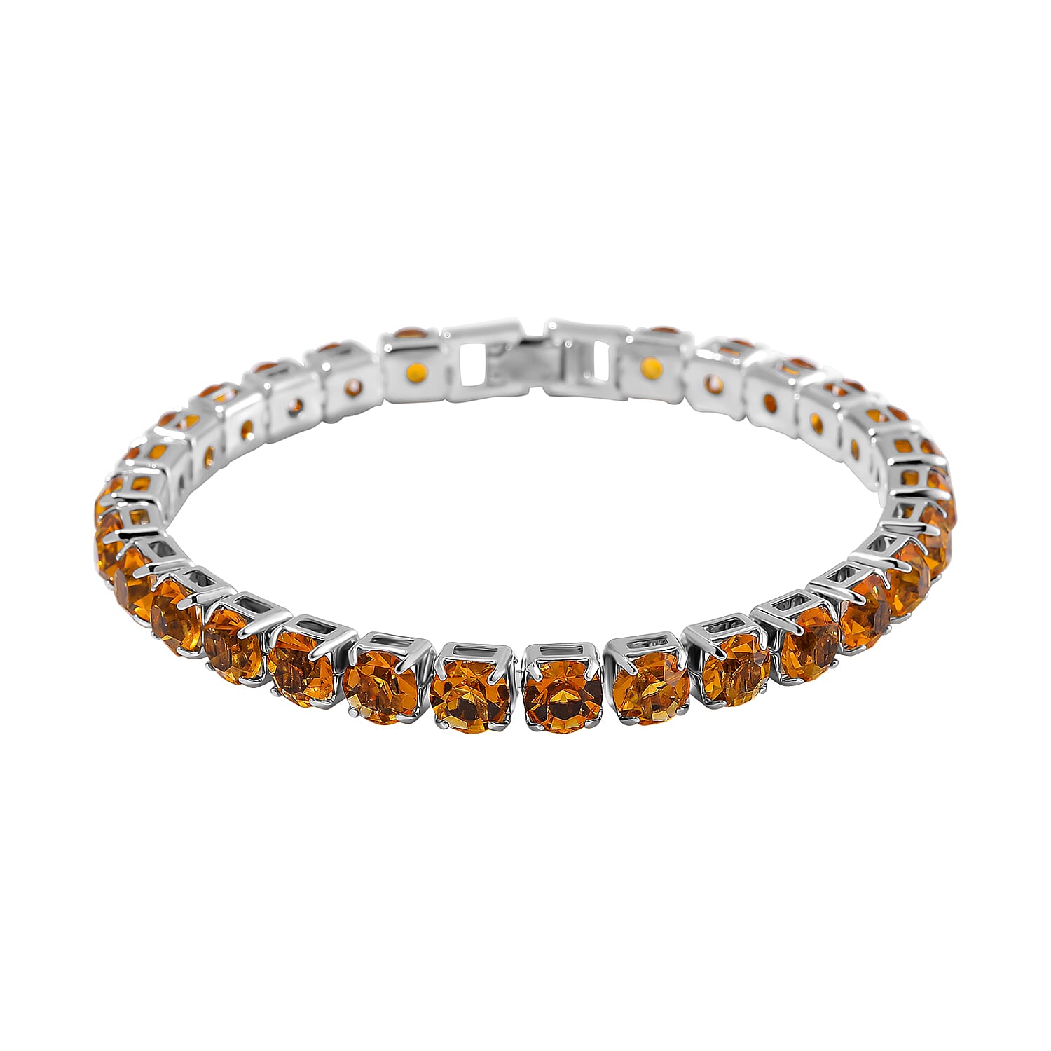 2 Piece Set - Austrian Yellow Crystal Bracelet (Size 7.5) &amp; Bracelet Buddy 70.00 Ct. V32489317 5