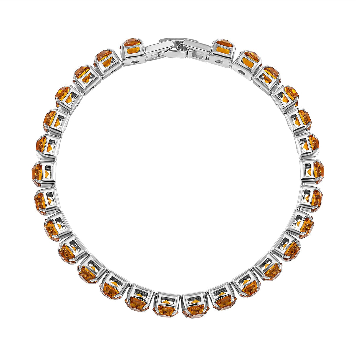 2 Piece Set - Austrian Yellow Crystal Bracelet (Size 7.5) &amp; Bracelet Buddy 70.00 Ct. V32489317 7