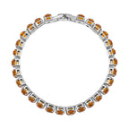 2 Piece Set - Austrian Yellow Crystal Bracelet (Size 7.5) & Bracelet Buddy 70.00 Ct.