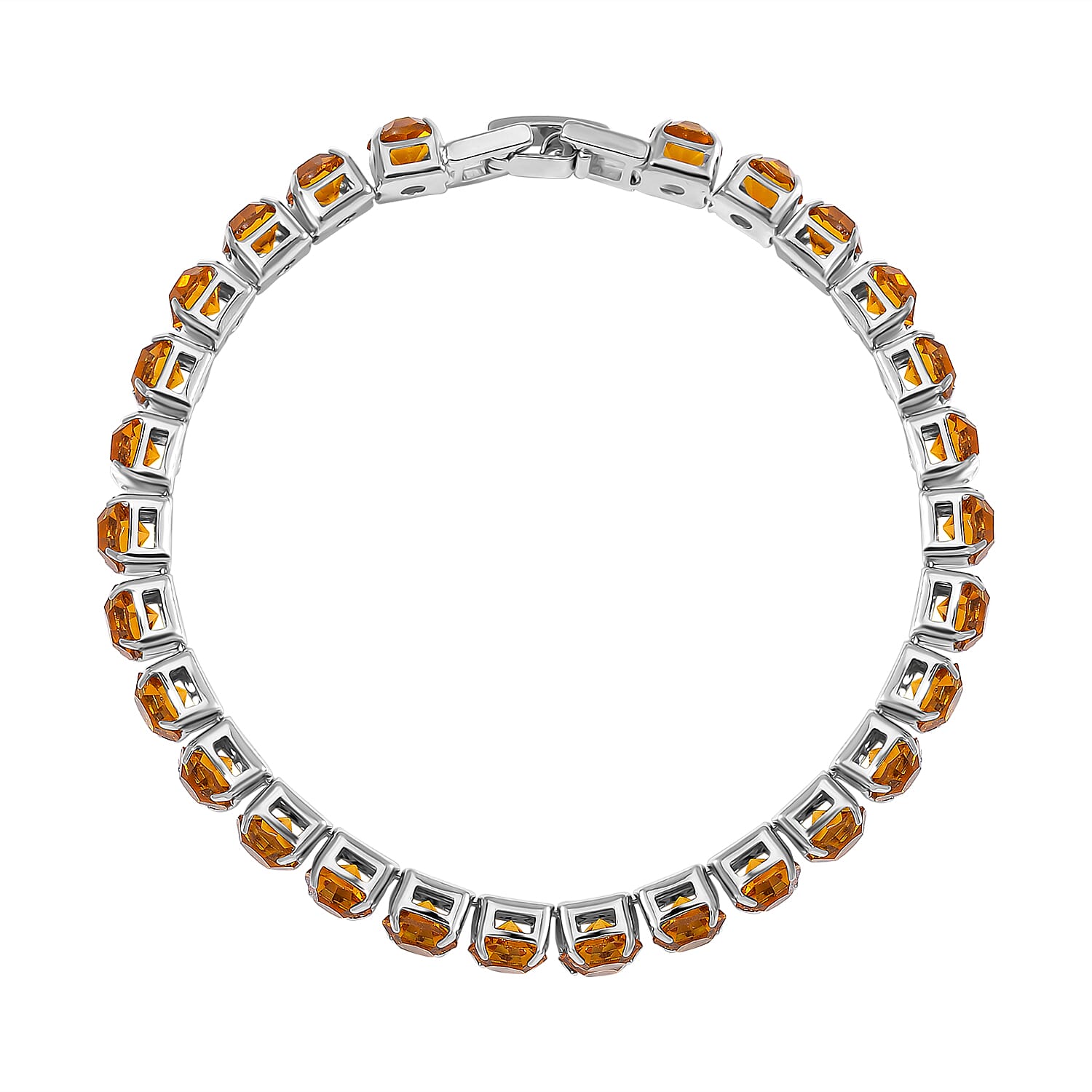 2 Piece Set - Austrian Yellow Crystal Bracelet (Size 7.5) &amp; Bracelet Buddy 70.00 Ct. V32489317 7