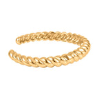 Designer Close Out- 2 Piece Set of Twisted Open Bangle (Size 7.5) and Earrings