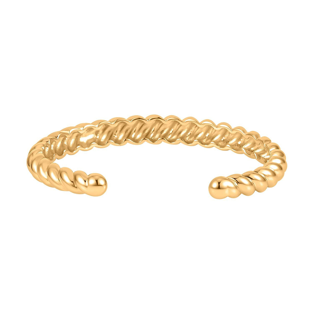 Ever True-2 Piece Set of Twisted Open Bangle (Size 7.5) and Earrings 4169727 3
