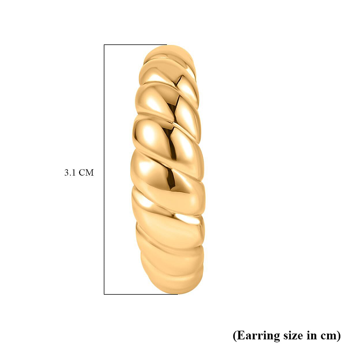 Ever True-2 Piece Set of Twisted Open Bangle (Size 7.5) and Earrings 4169727 7