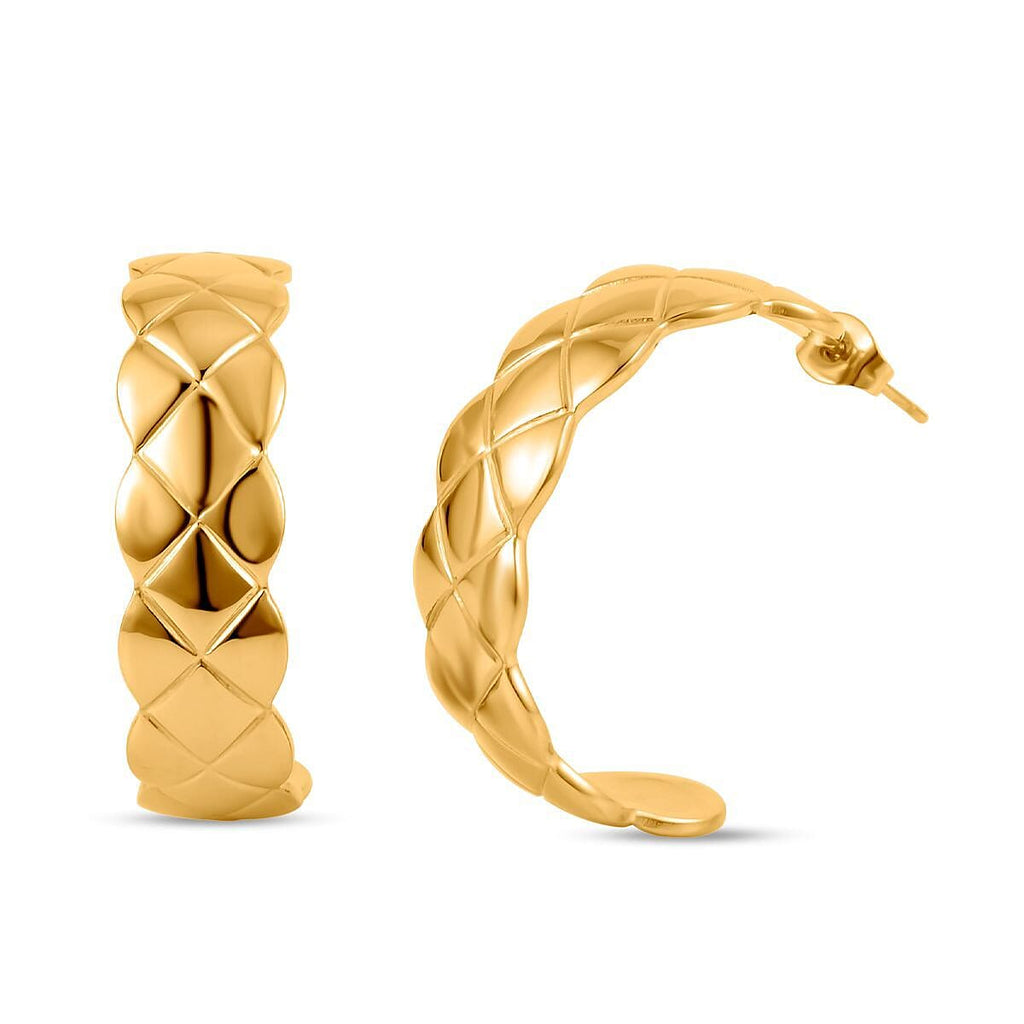 NY Close Out Deal- 2 Piece Designer Inspired Set - Cuff Bangle (Size 7.25) and Earrings