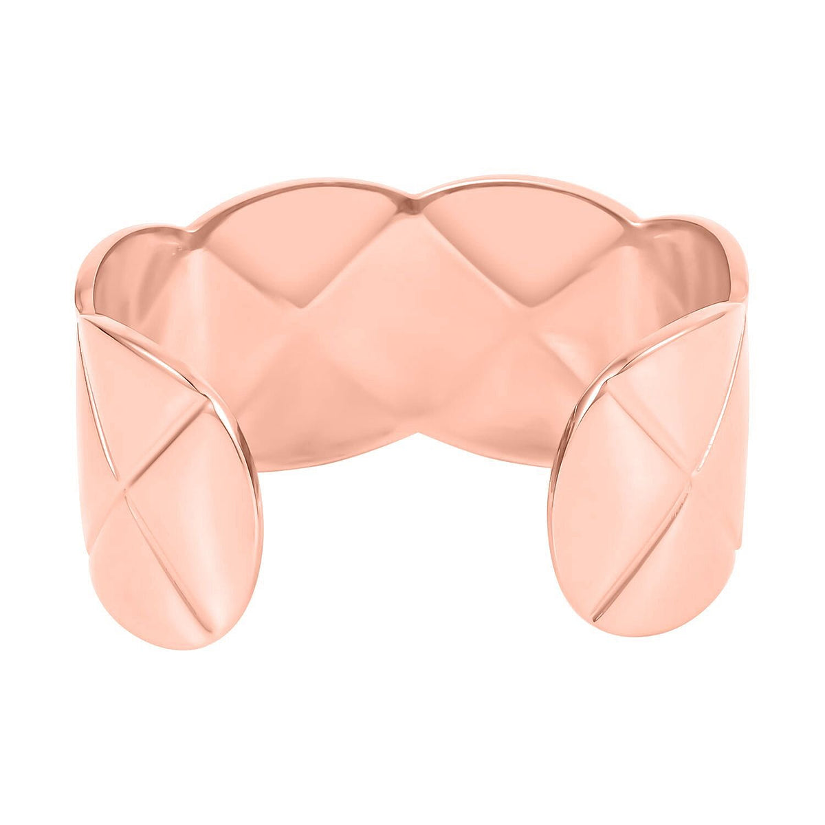 2 Piece Set - Cuff Bangle (Size 7.25) and Earrings in Rose Gold Tone 4207392 4