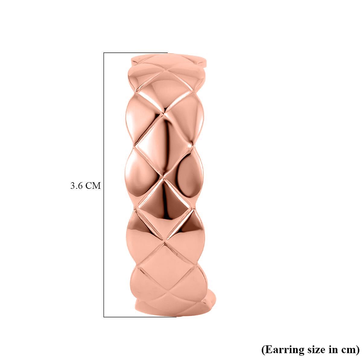 2 Piece Set - Cuff Bangle (Size 7.25) and Earrings in Rose Gold Tone 4207392 8