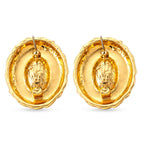 Set of 2 - Blue Crystal Necklace (Size - 20-2 Ext) & Earring with Push Back in Yellow Gold Tone
