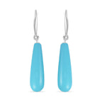 2 Piece Set - Blue Shell Pearl Drop Earring with Hook & Necklace (Size - 20) in Silver Tone 30.00 Ct.