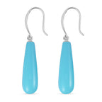 2 Piece Set - Blue Shell Pearl Drop Earring with Hook & Necklace (Size - 20) in Silver Tone 30.00 Ct.