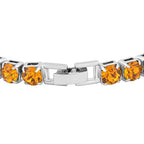 2 Piece Set - Champagne Austrian Crystal Bracelet (Size 7.5 with Bracelet Buddy)