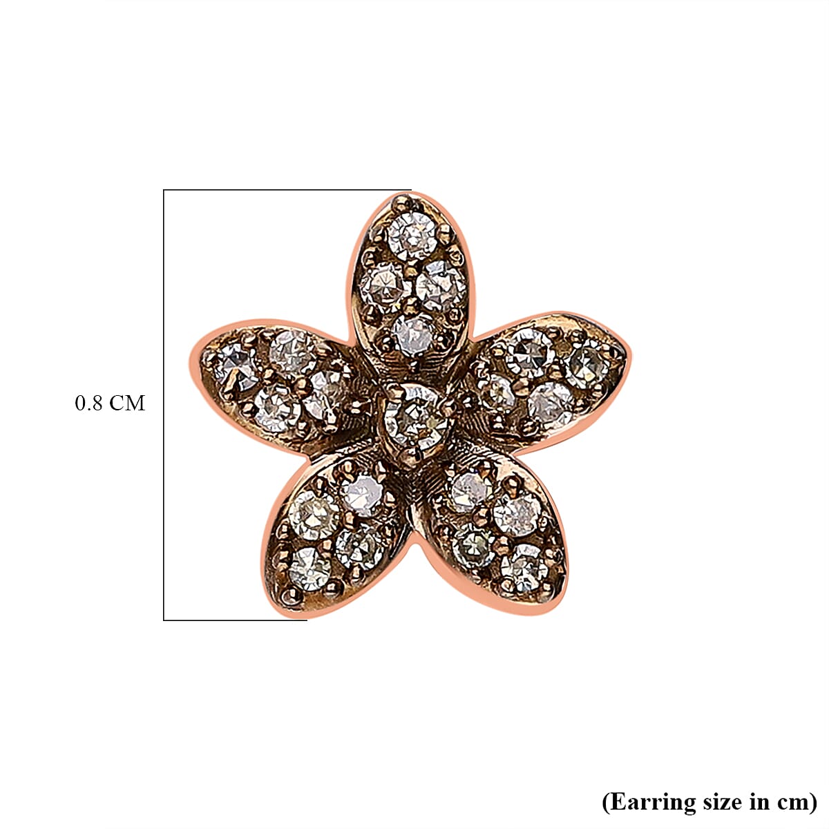 2 Piece Set - D'Joy Champagne Diamond Necklace (Size 21.50) &amp; Push Post Earring in Vermeil Rose Gold Plated Sterling Silver 2.21 Ct, Silver Wt. 14.80 Gms. 4340434 6