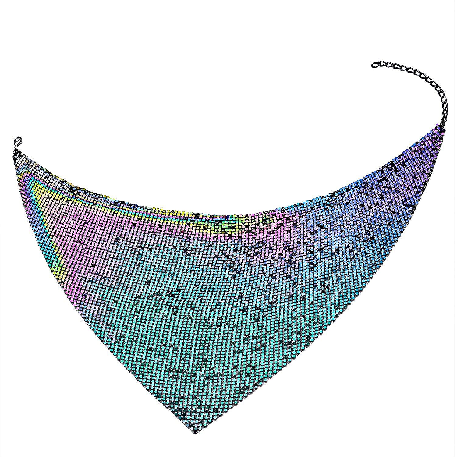 2 Piece Set - Collar Necklace (Size 20 with 4 Inch Extender) and Hook Earrings in Multicolour Tone 4053603 3