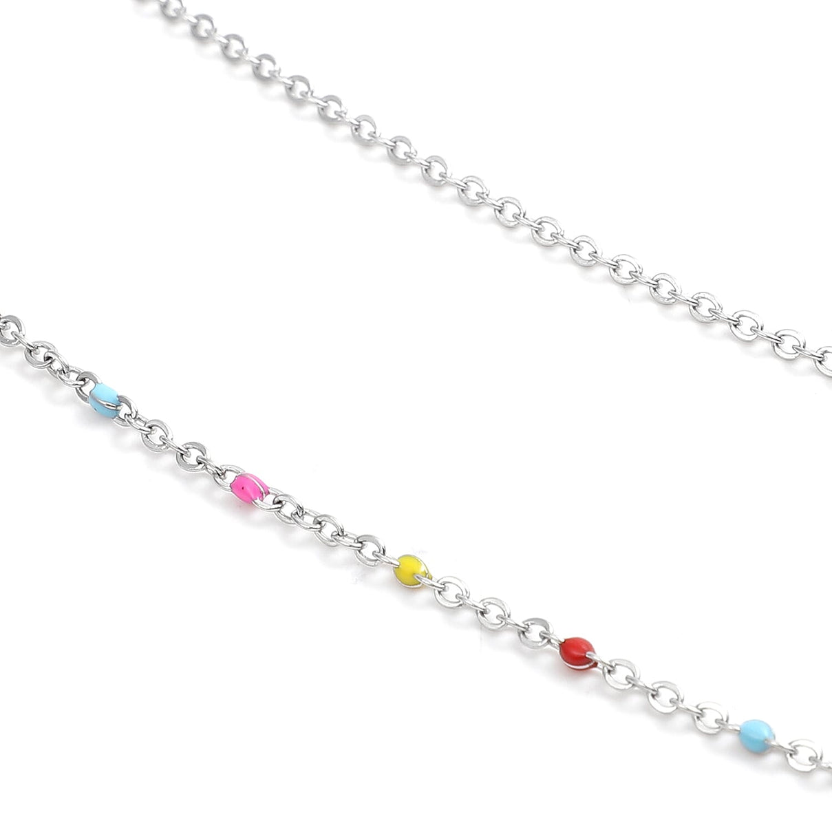 2 Piece Set - Cross Enamelled Necklace Size 20 with 2 inch Extender and Earrings in Silver Tone 3866437 6