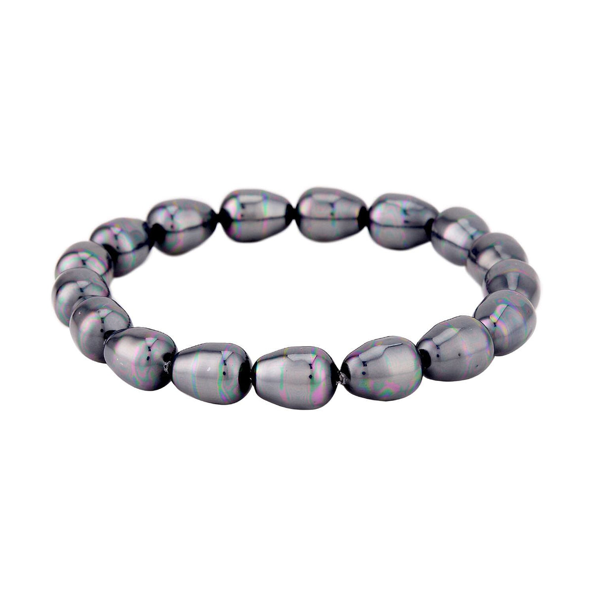 2 Piece Set -  Tahiti Colour Shell Pearl Bracelet and Earring Pure White Stainless Steel 4127927 3