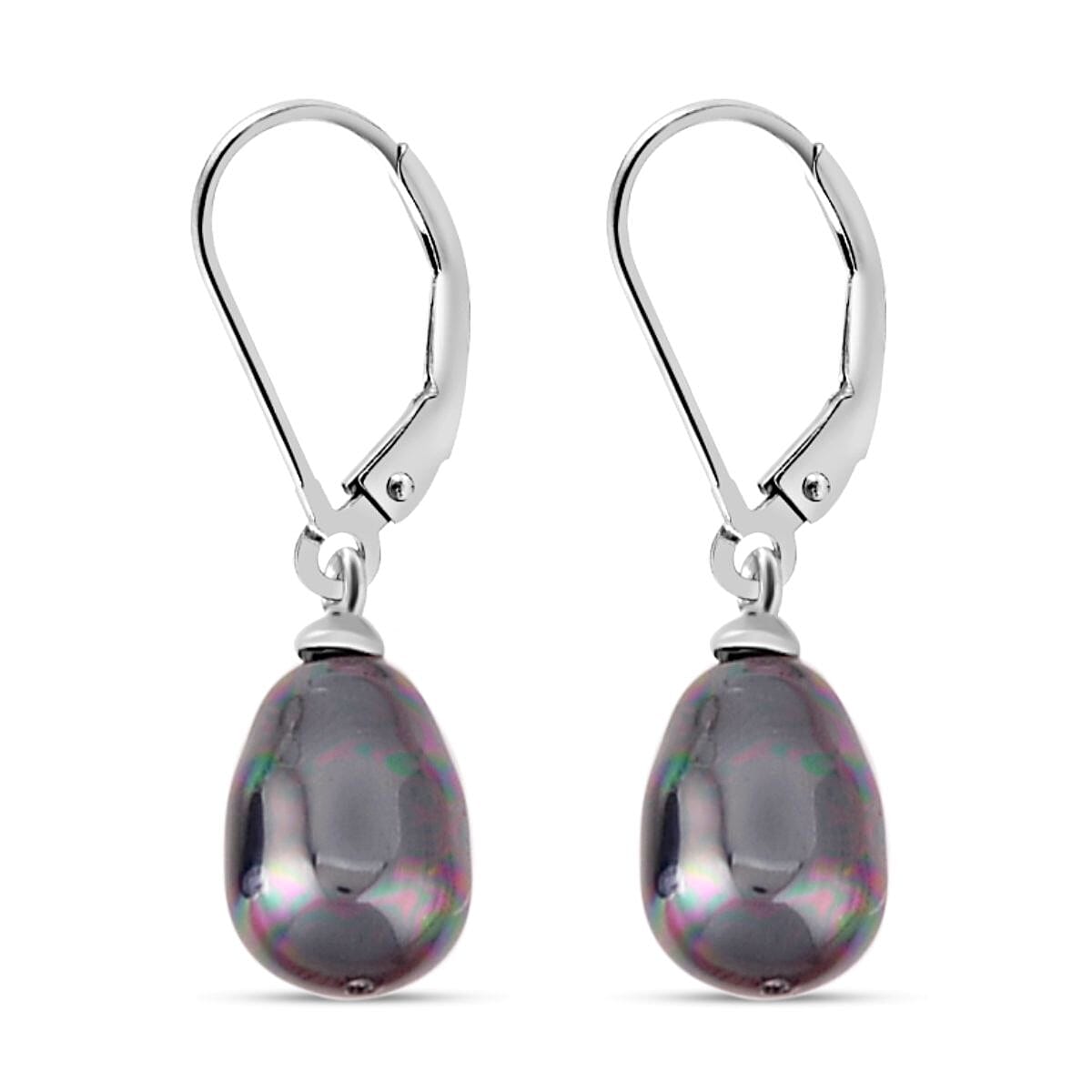 2 Piece Set -  Tahiti Colour Shell Pearl Bracelet and Earring Pure White Stainless Steel 4127927 6