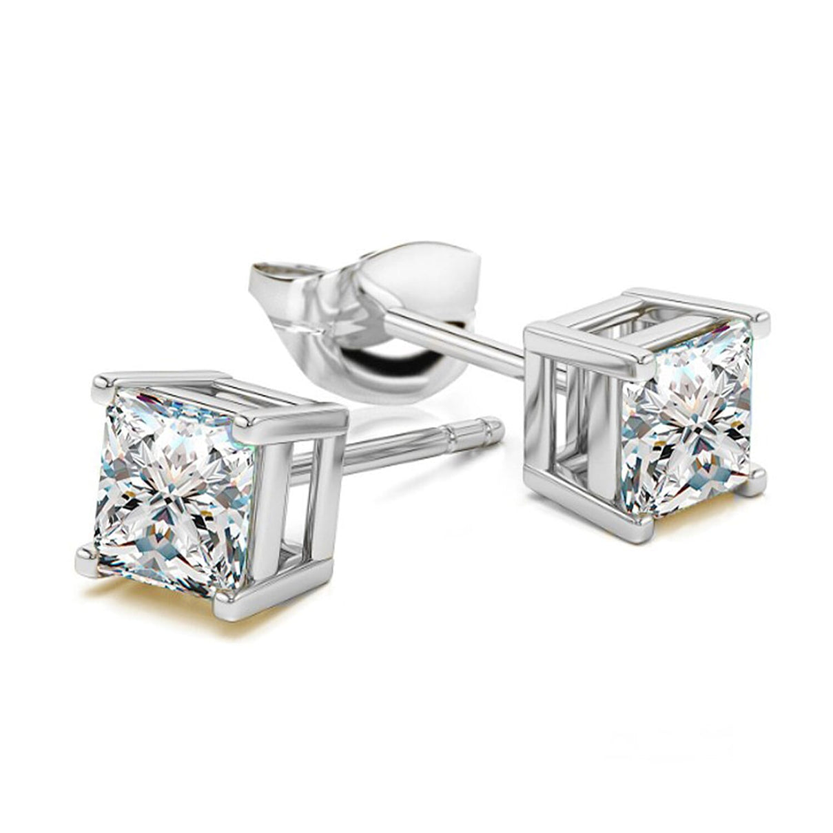 NY Close Out Deal- 2 Piece Set - Cubic Zirconia Bracelet and Earrings in Silver Tone (Size 7.5) 1.20 Ct 4327452 2