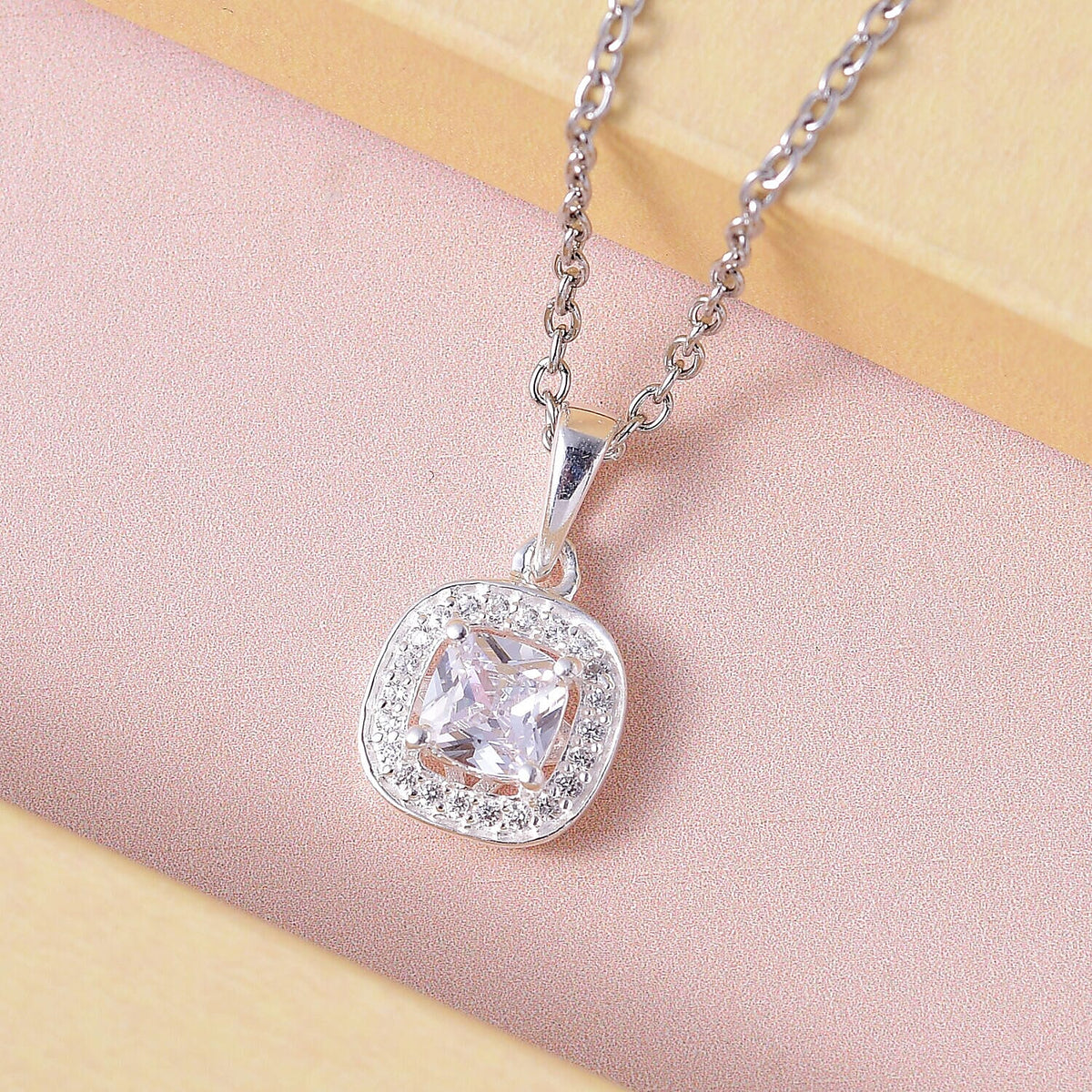 Cubic Zirconia Pendant with Chain in Sterling Silver 4188904 3