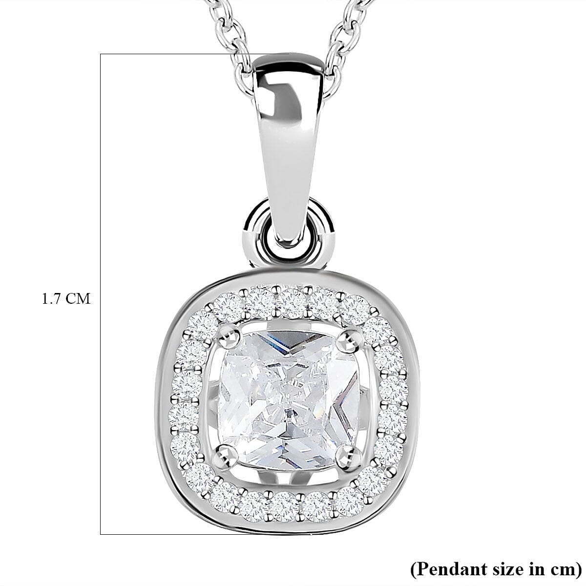 Cubic Zirconia Pendant with Chain in Sterling Silver 4188904 6