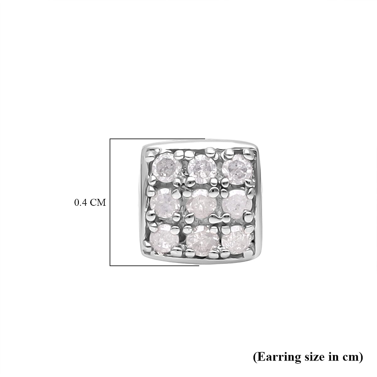 2 Piece Set - Diamond Earrings &amp; Pendant with Chain (Size 18) in Platinum Overlay Sterling Silver 4212898 7