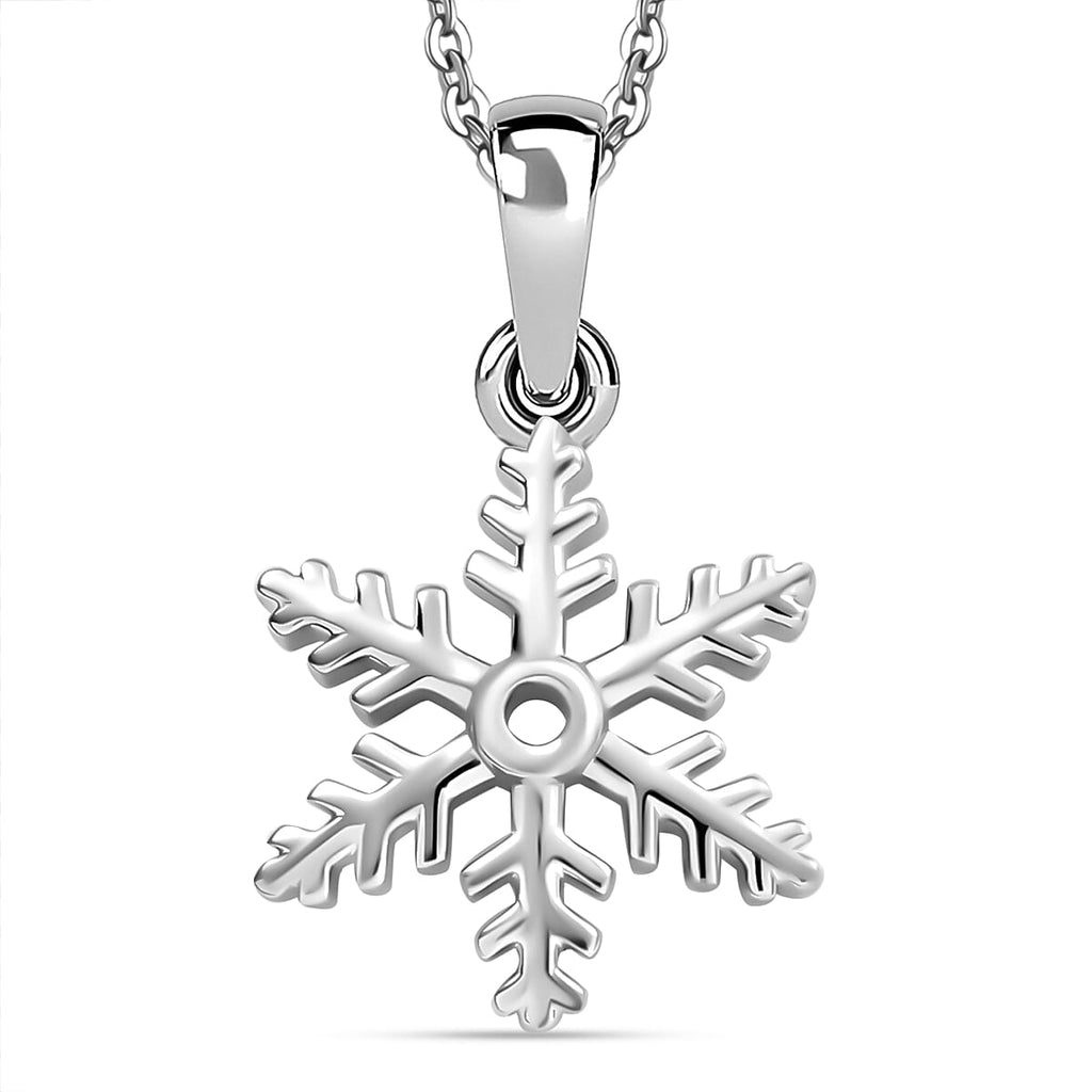 2 Piece Set - Pendant with Chain (Size - 20) in Rhodium Overlay Sterling Silver