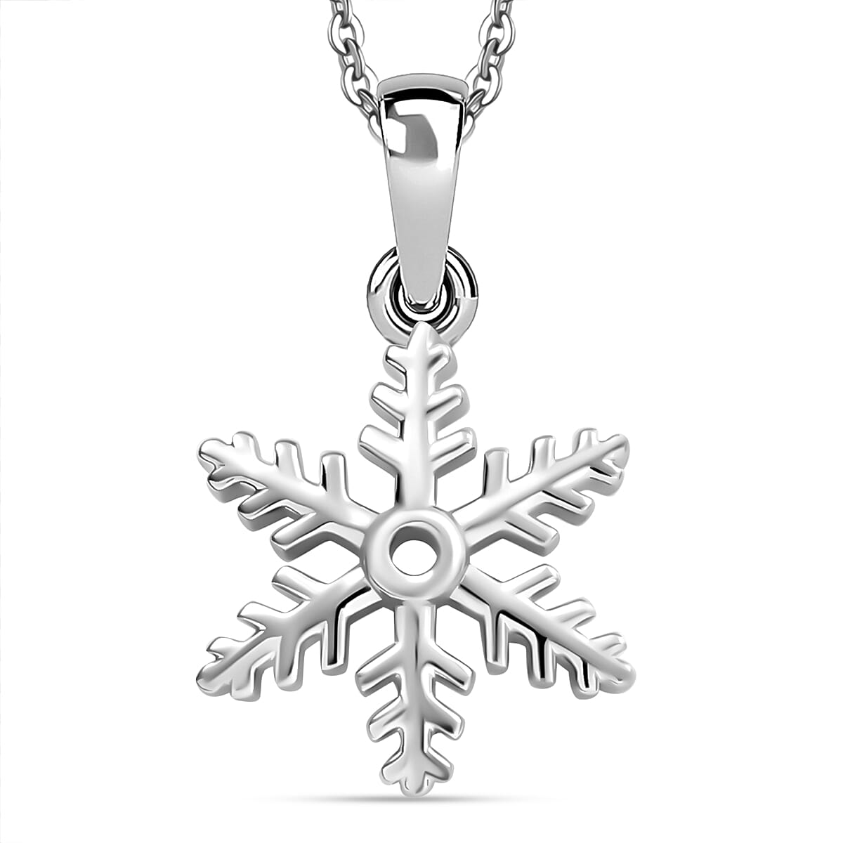2 Piece Set - Pendant with Chain (Size - 20) in Rhodium Overlay Sterling Silver 4329540 0