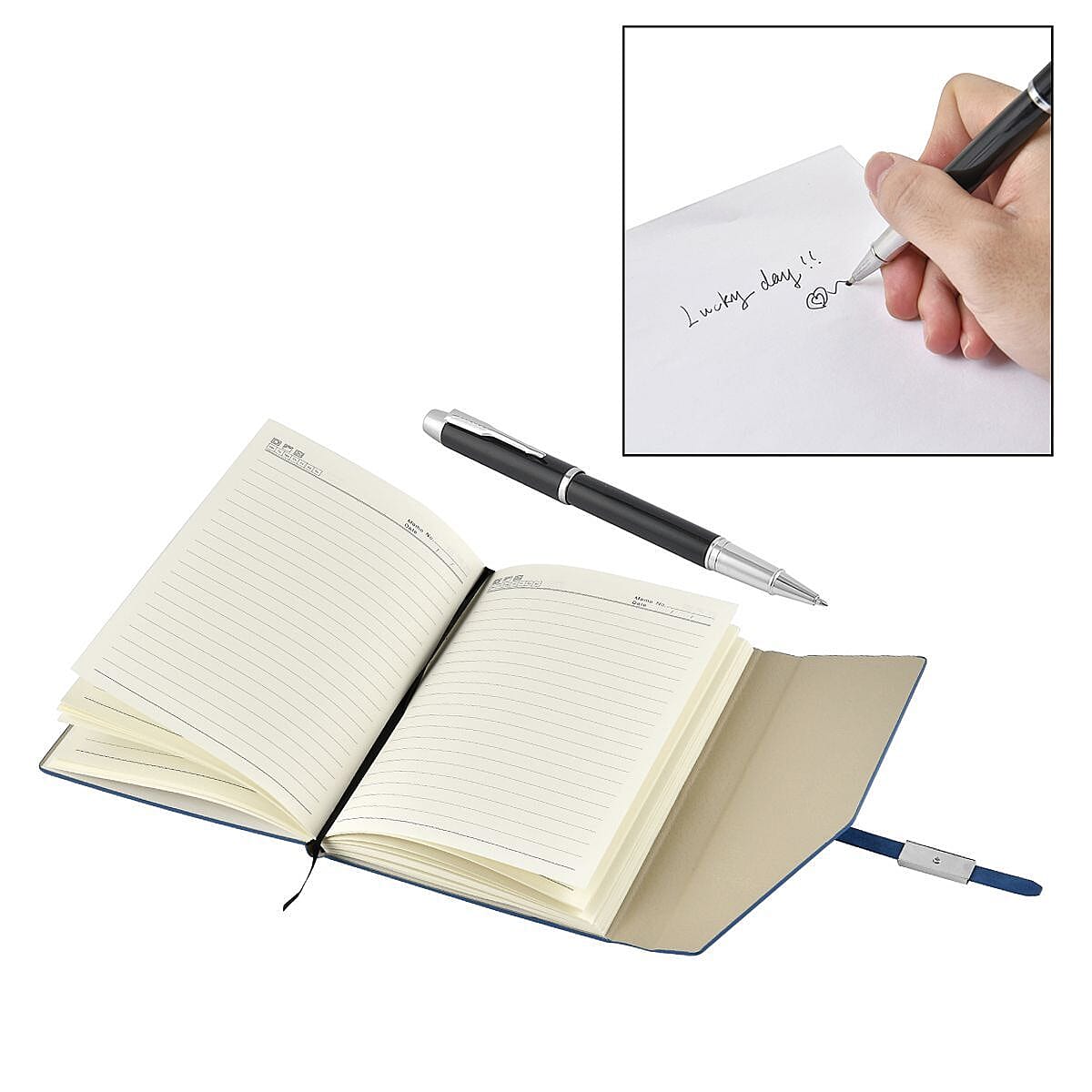 Classic A5 Journal and Pen Gift Set - Blue 7437045 5