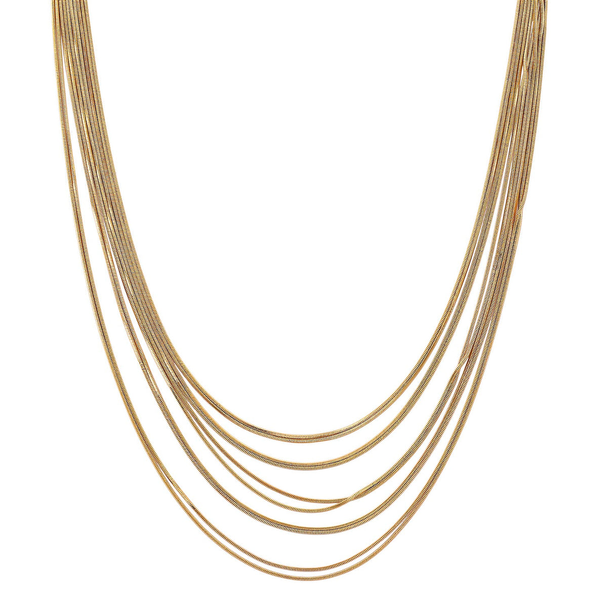 Set of 2 - Twisted Strand Bracelet (Size - 7-2 Ext) &amp; Necklace (18-2 Ext) in Yellow Gold Tone 4444241 3