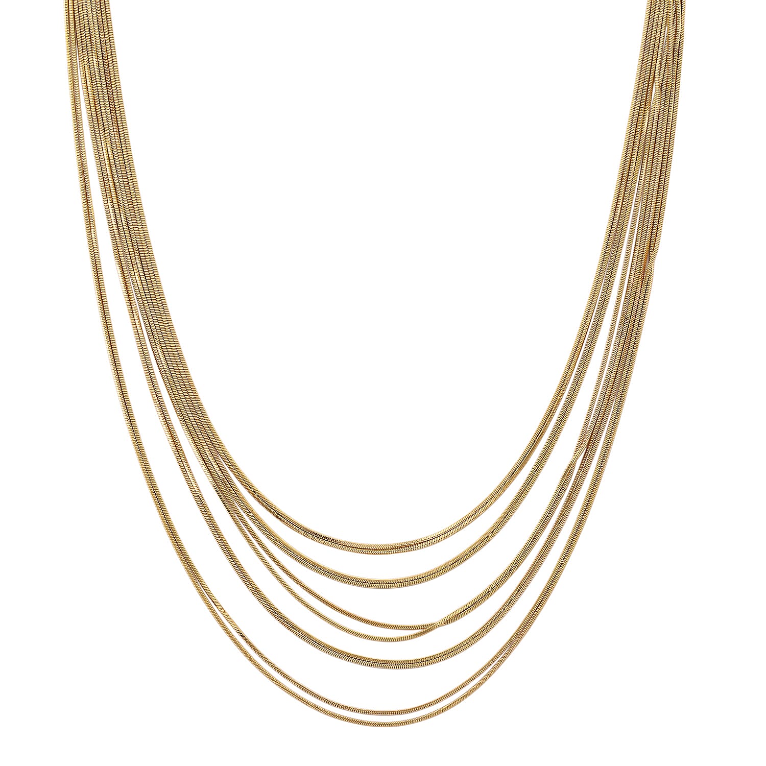 Set of 2 - Twisted Strand Bracelet (Size - 7-2 Ext) &amp; Necklace (18-2 Ext) in Yellow Gold Tone 4444241 3
